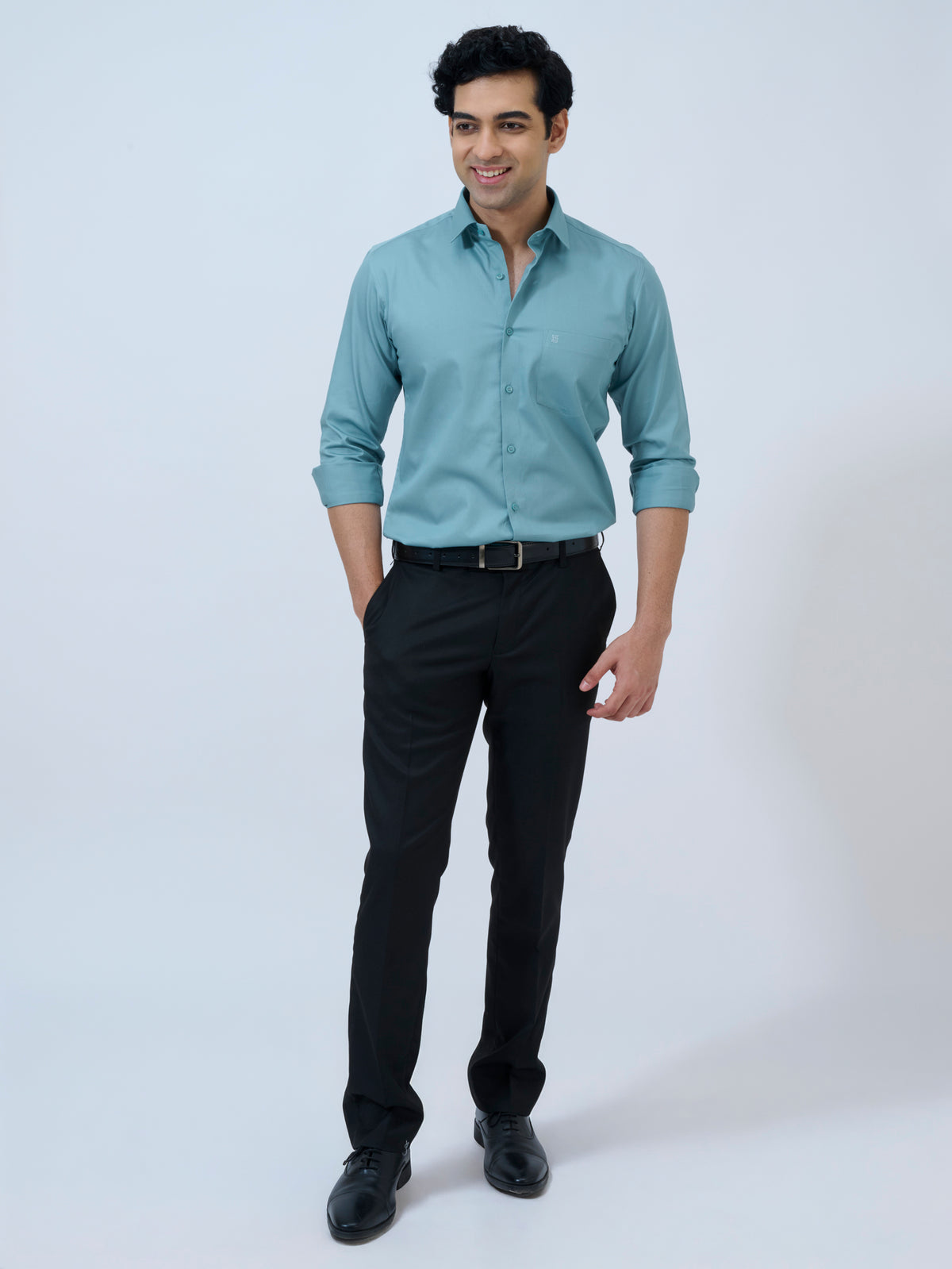 Slate Blue Solid Shirt