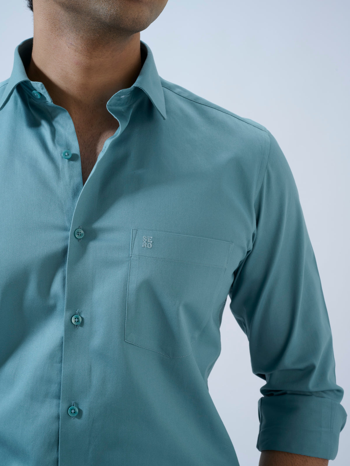 Slate Blue Solid Shirt