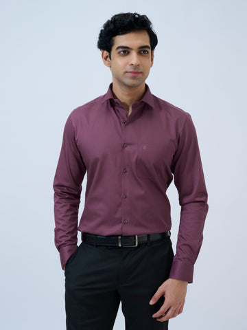 Mauve Wine Solid Shirt