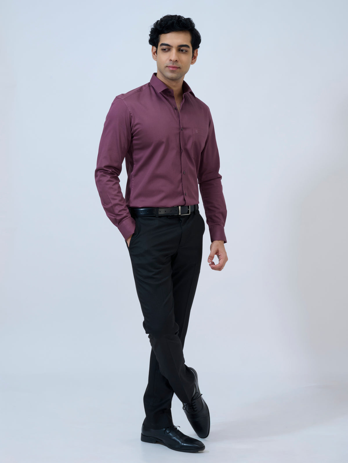 Mauve Wine Solid Shirt