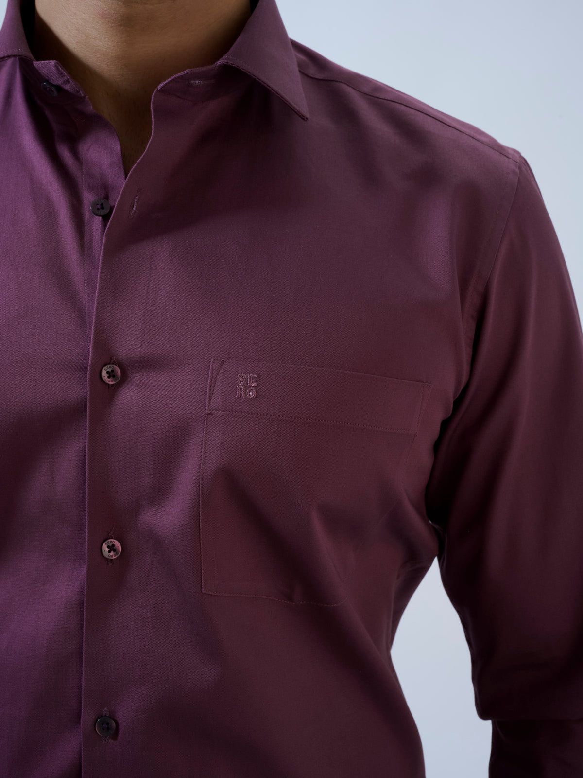 Mauve Wine Solid Shirt