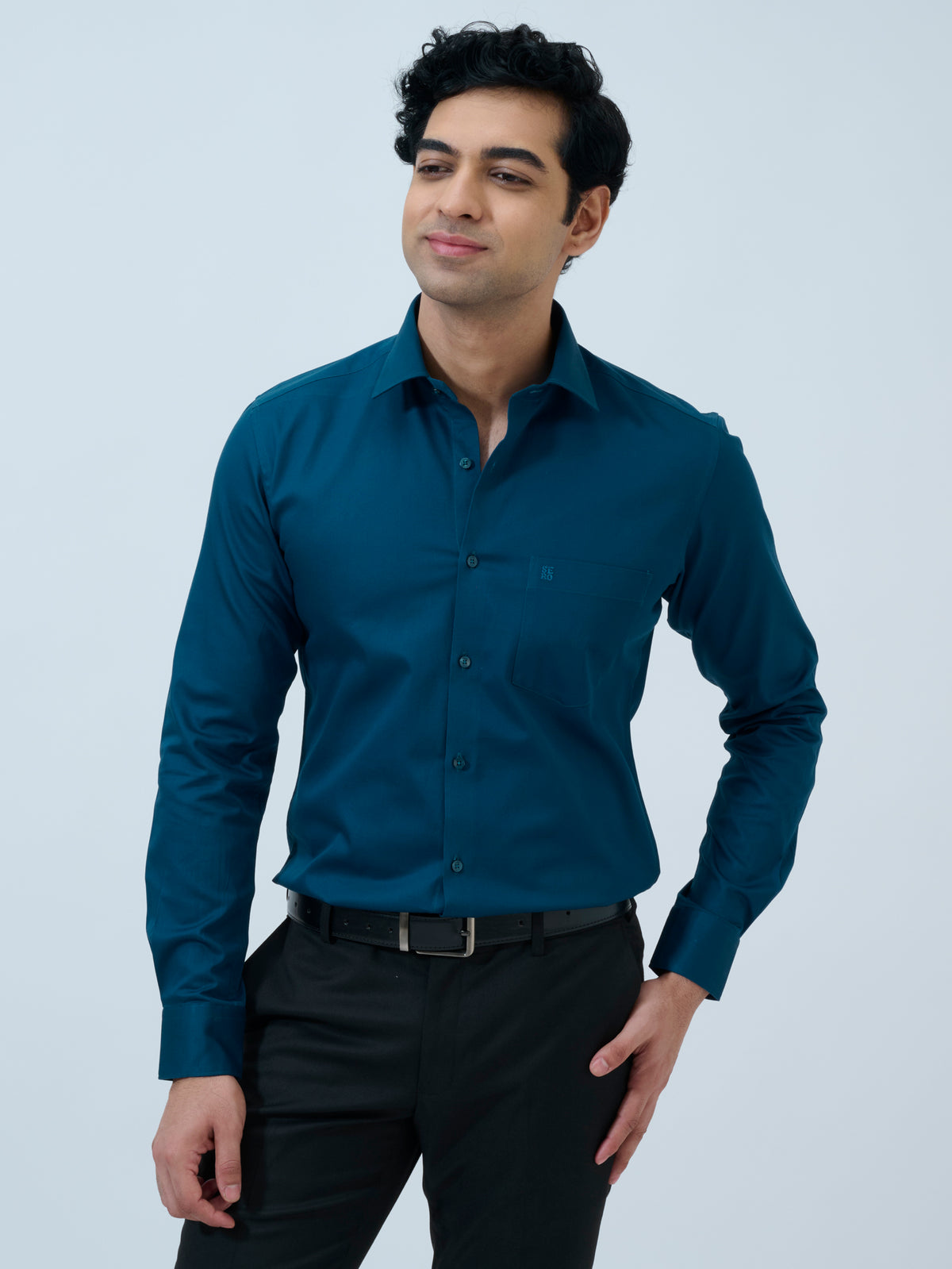 Deep Teal Solid Shirt