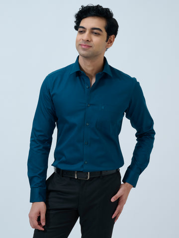 Deep Teal Solid Shirt