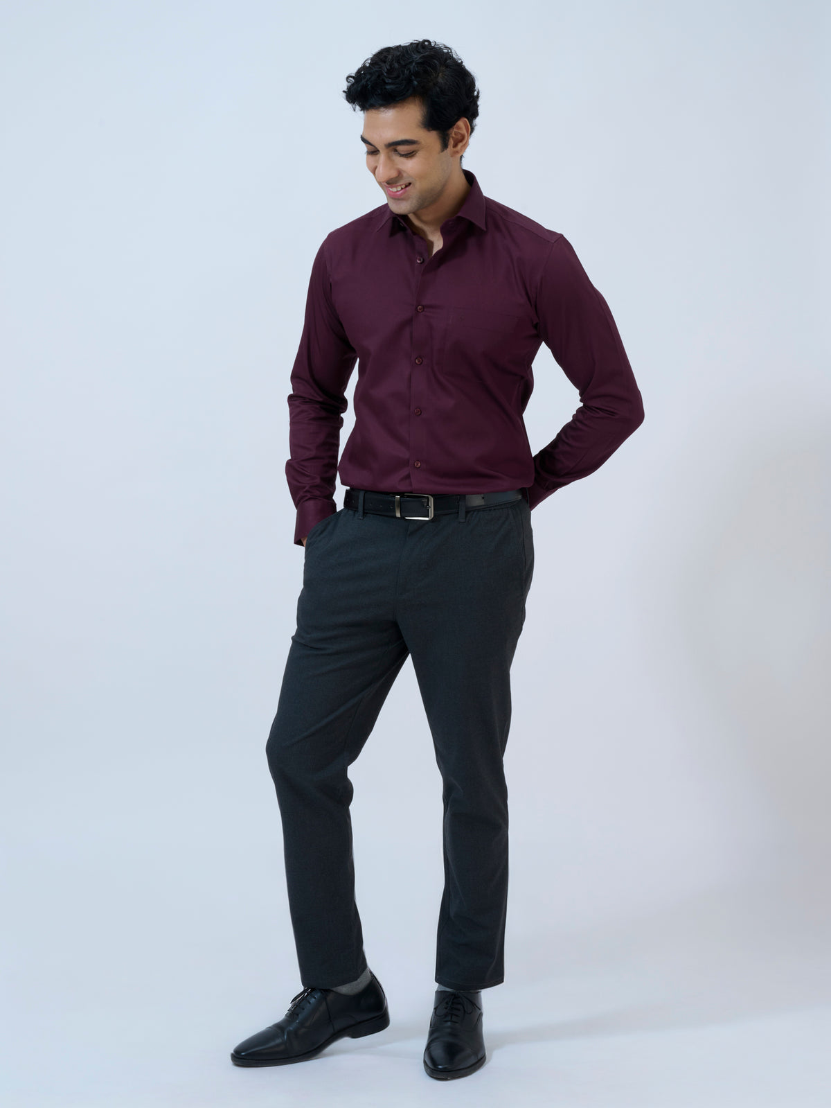 Vintage Wine Solid Shirt