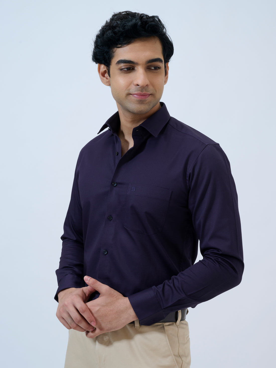 Dark Aubergine Solid Shirt