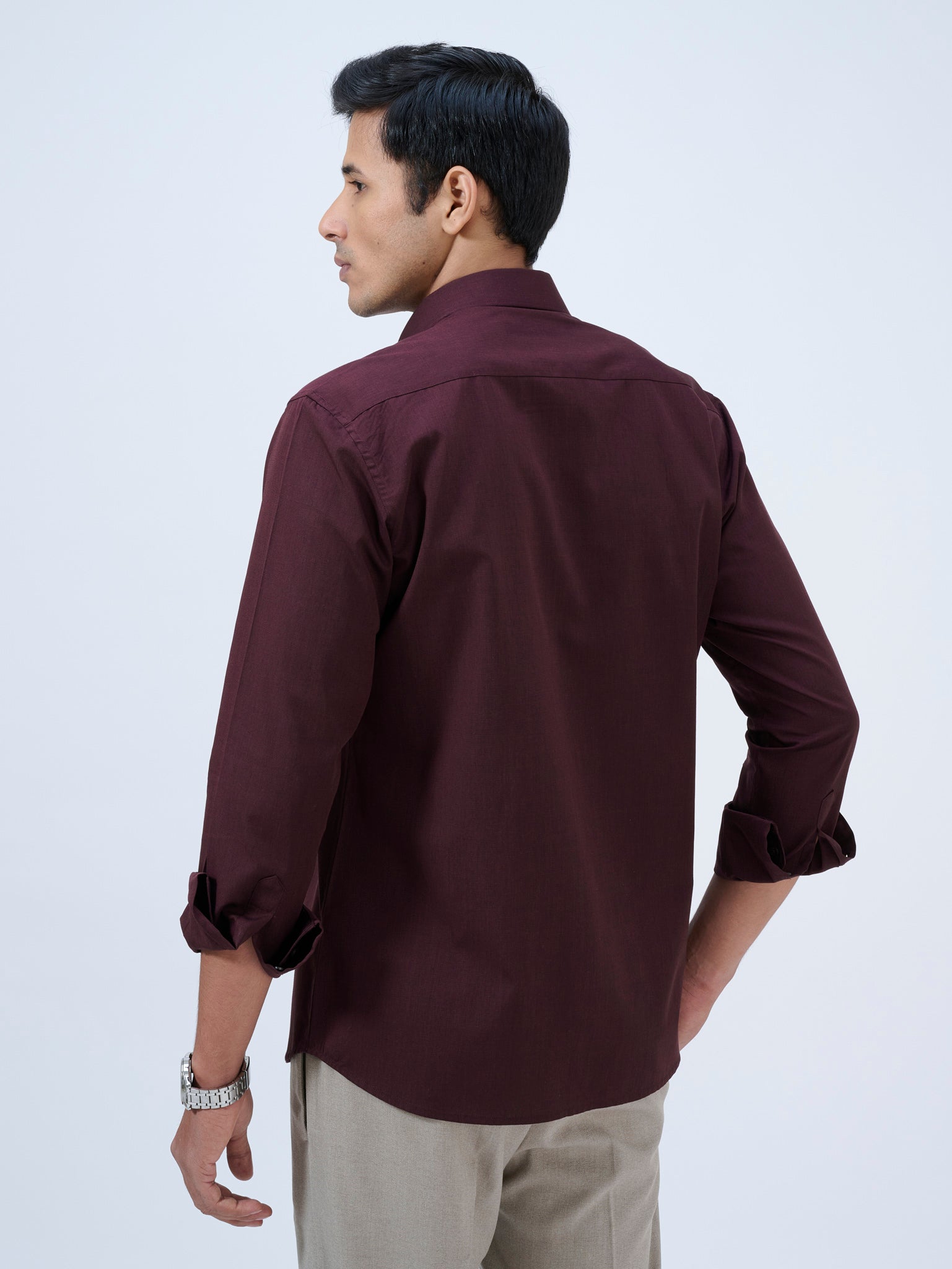 Aubergine Gleam Solid Shirt