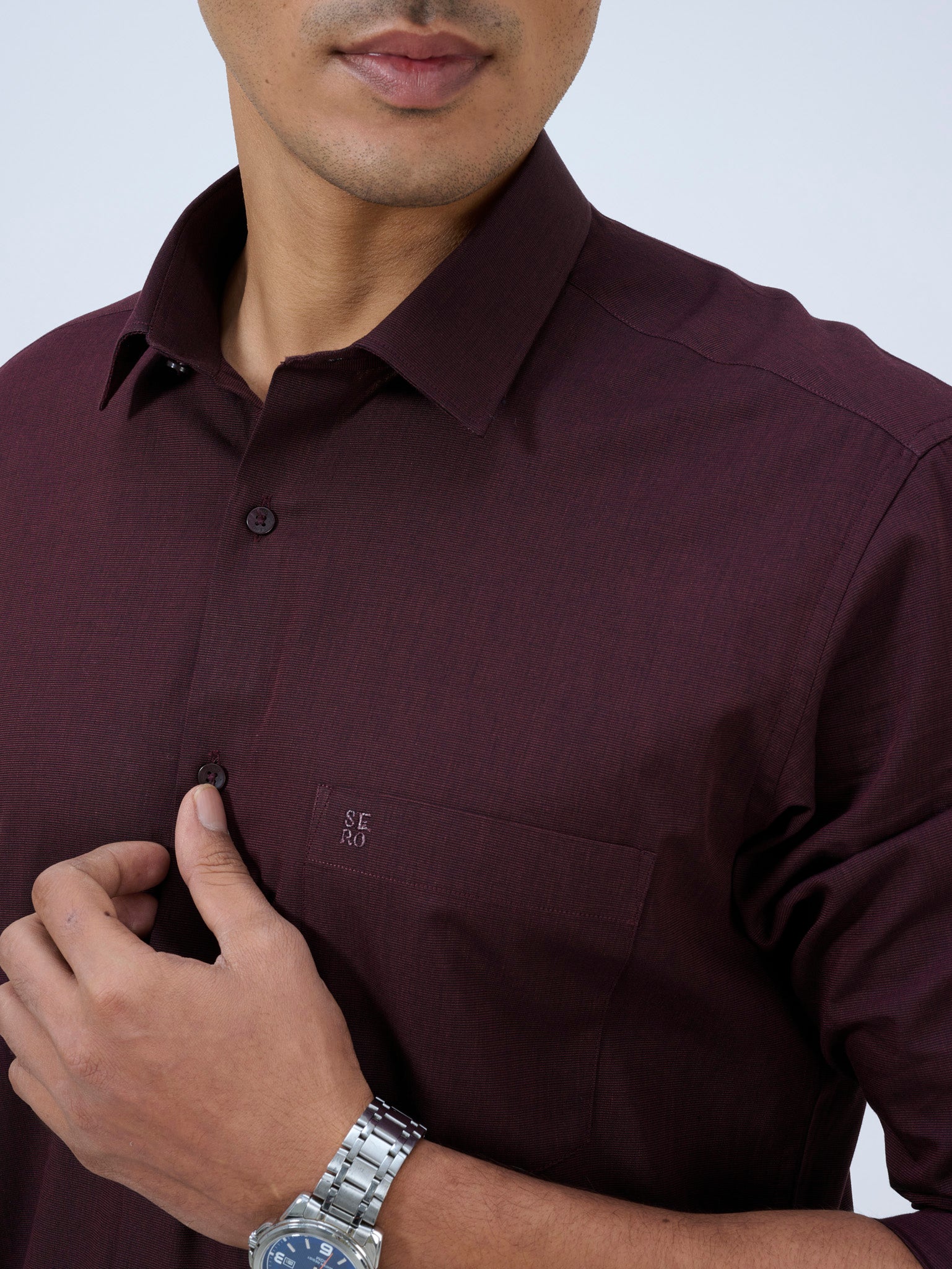 Aubergine Gleam Solid Shirt