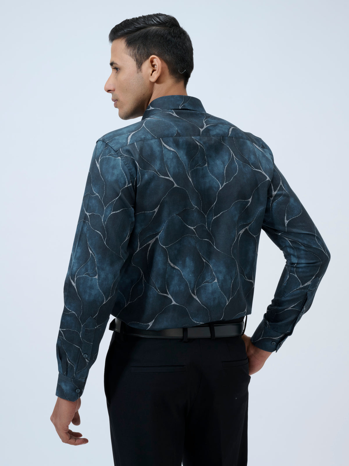 Hague Blue Abstract Shirt