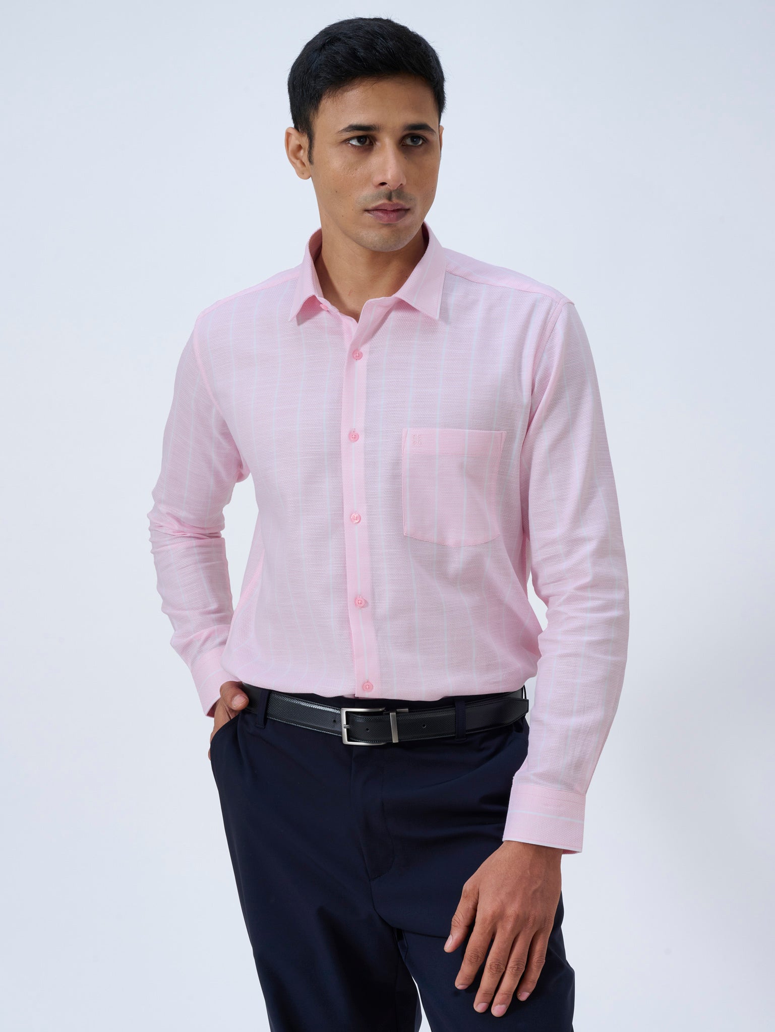Pink Marshmallow Stripe Shirt