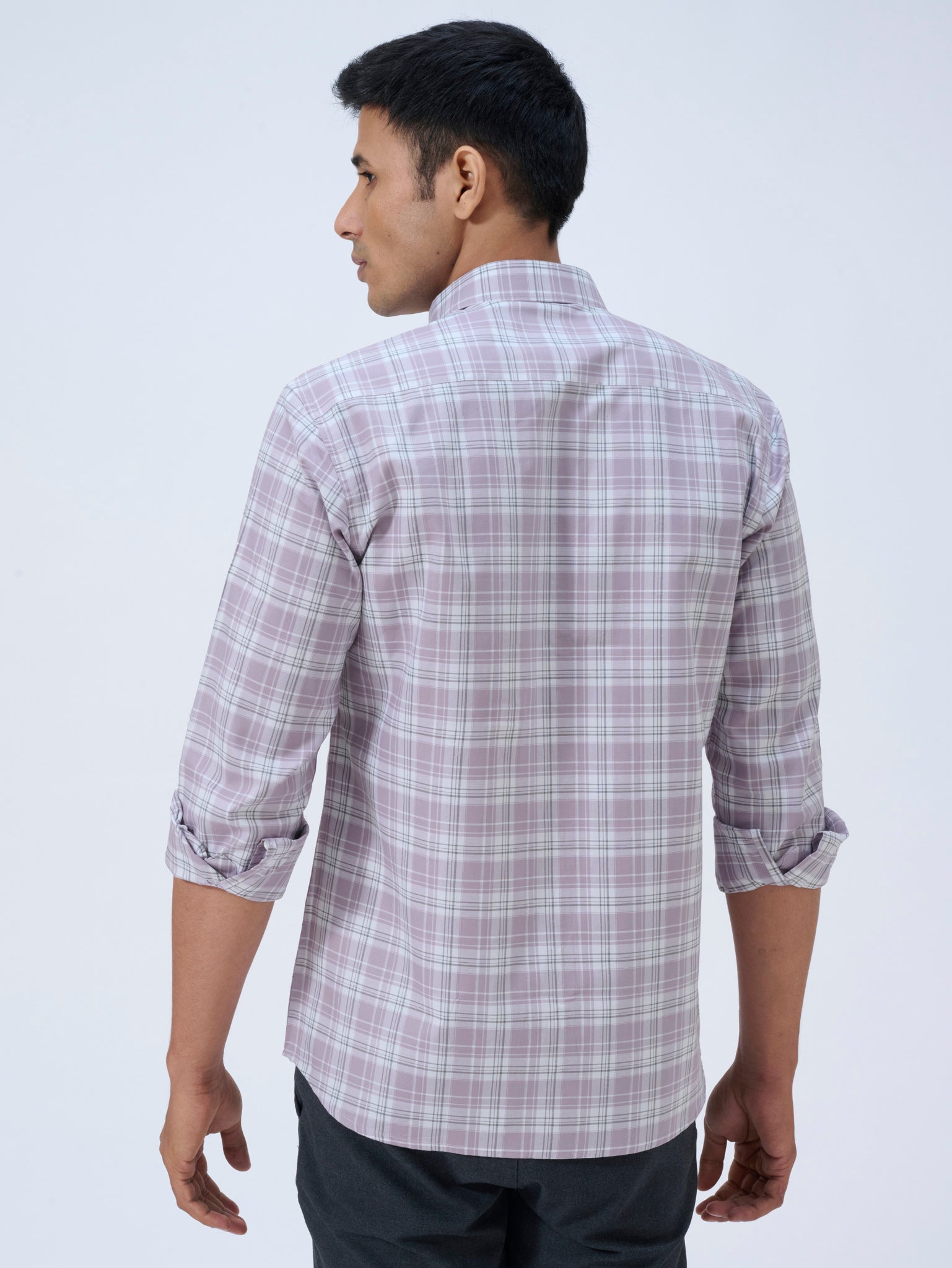 Lavender Fog Windowpane Shirt