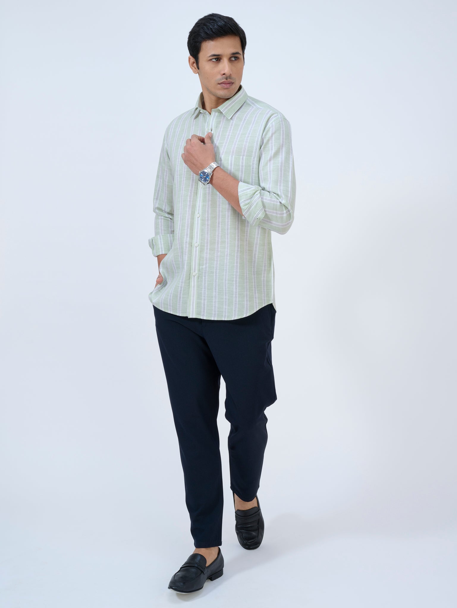 Frosted Mint Striped Shirt