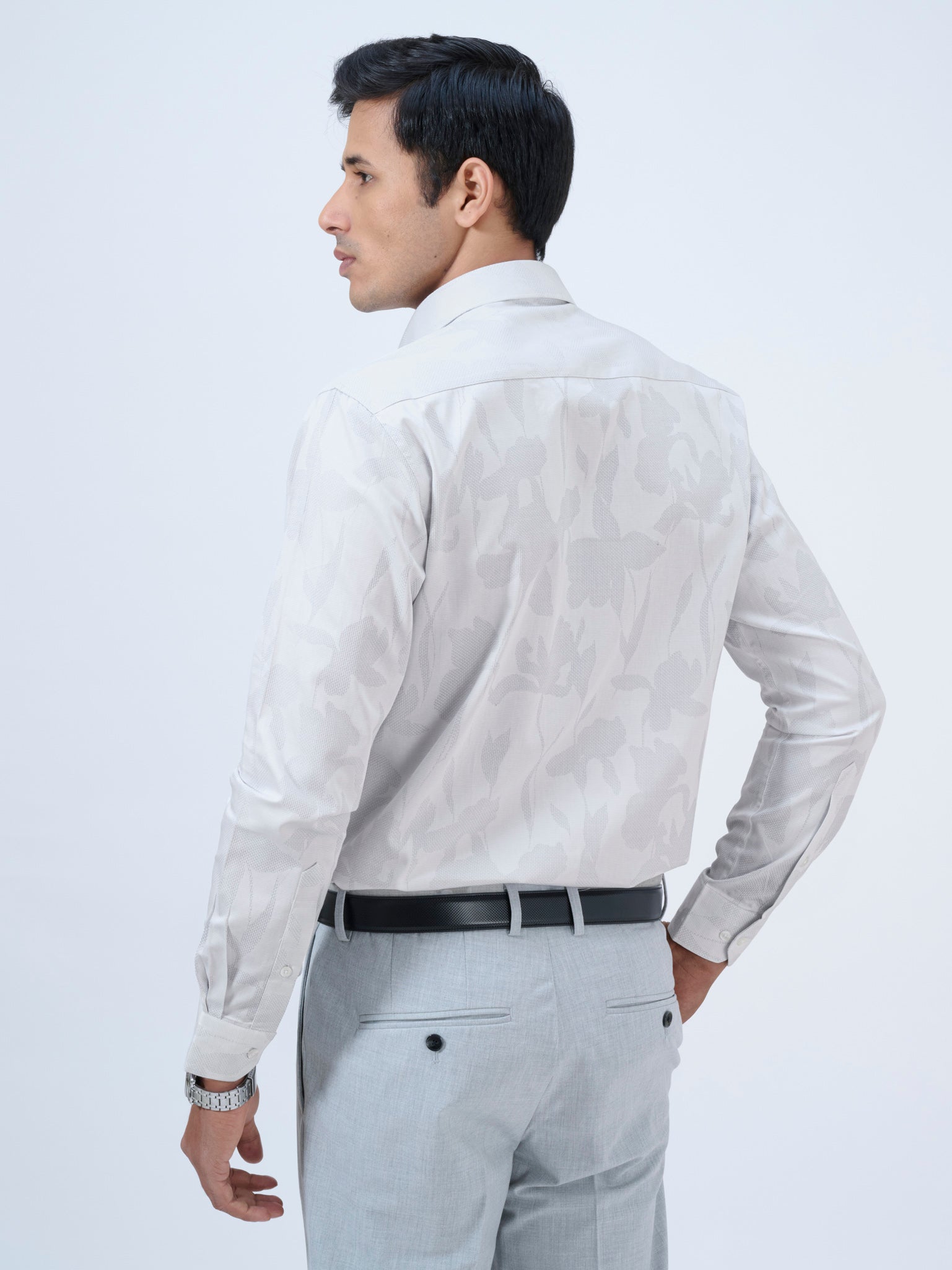Chalk White Jacquard Shirt