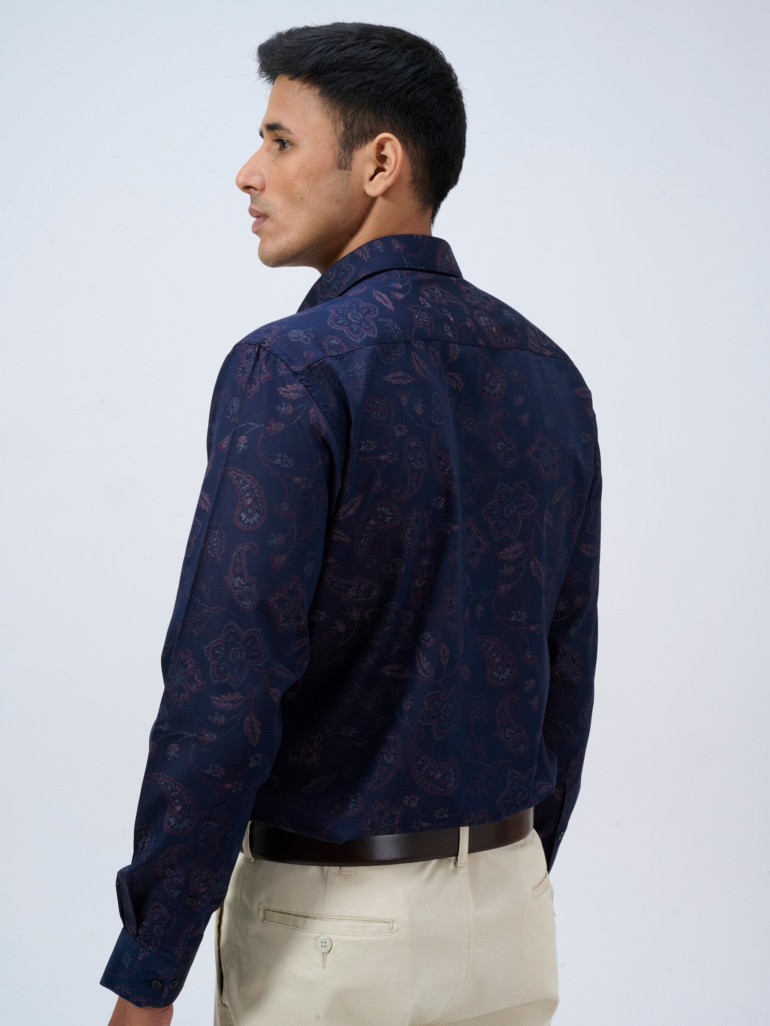 Deep Indigo Jacquard Shirt