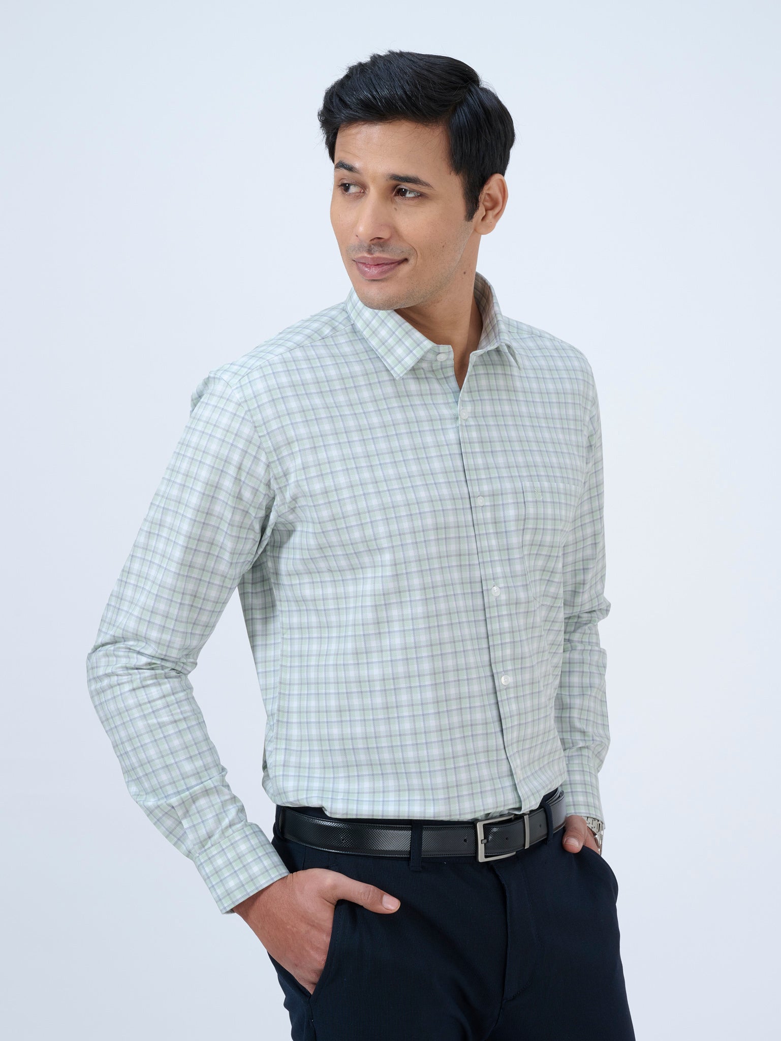 Sage Tint Checks Shirt