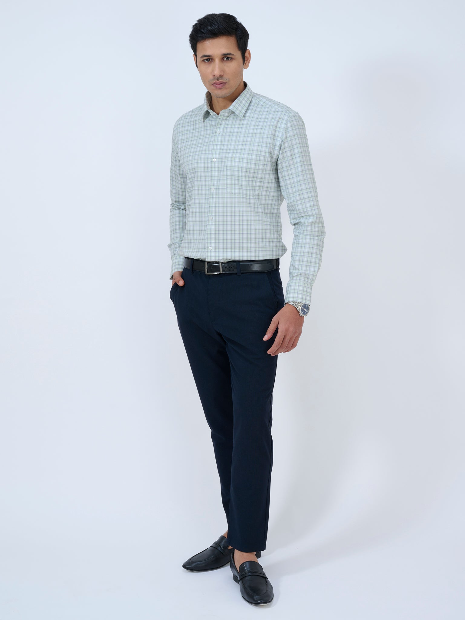 Sage Tint Checks Shirt