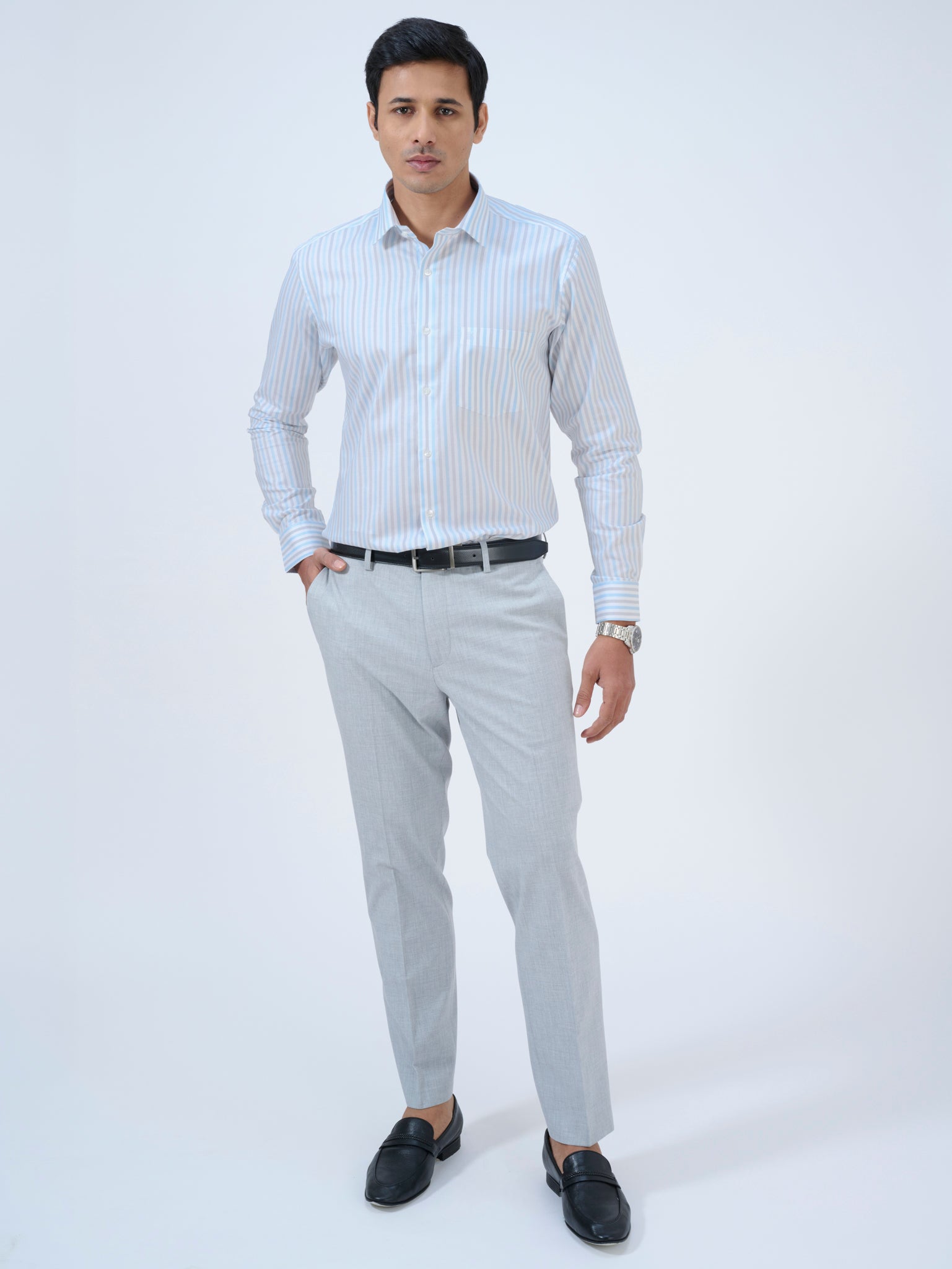 Paper White Candy Stripe Shirt