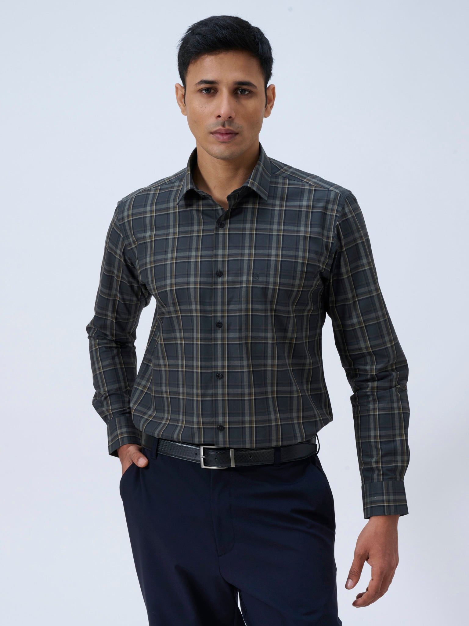 Granite Grey Tartan Shirt