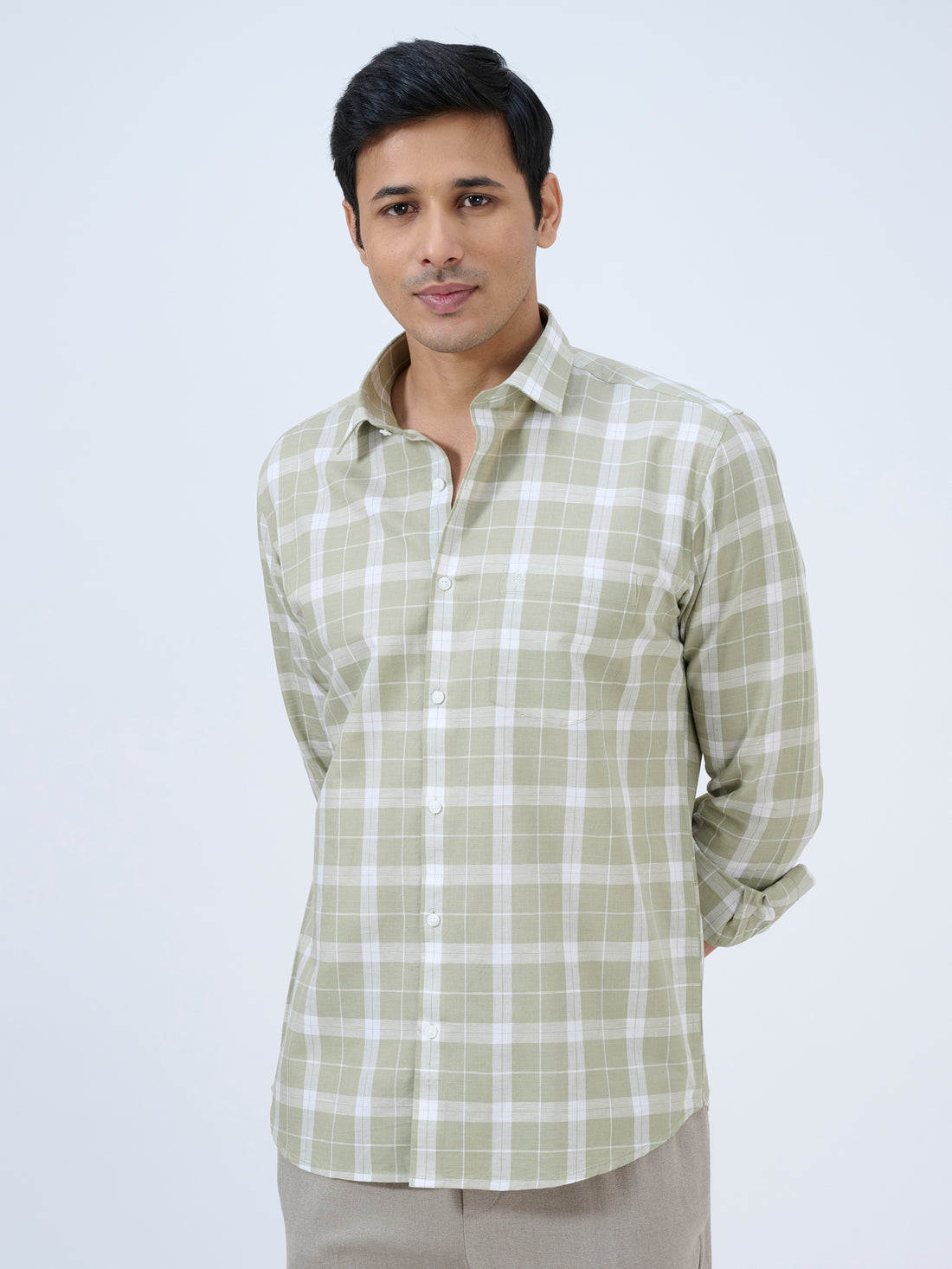 Pistachio Plaid Shirt