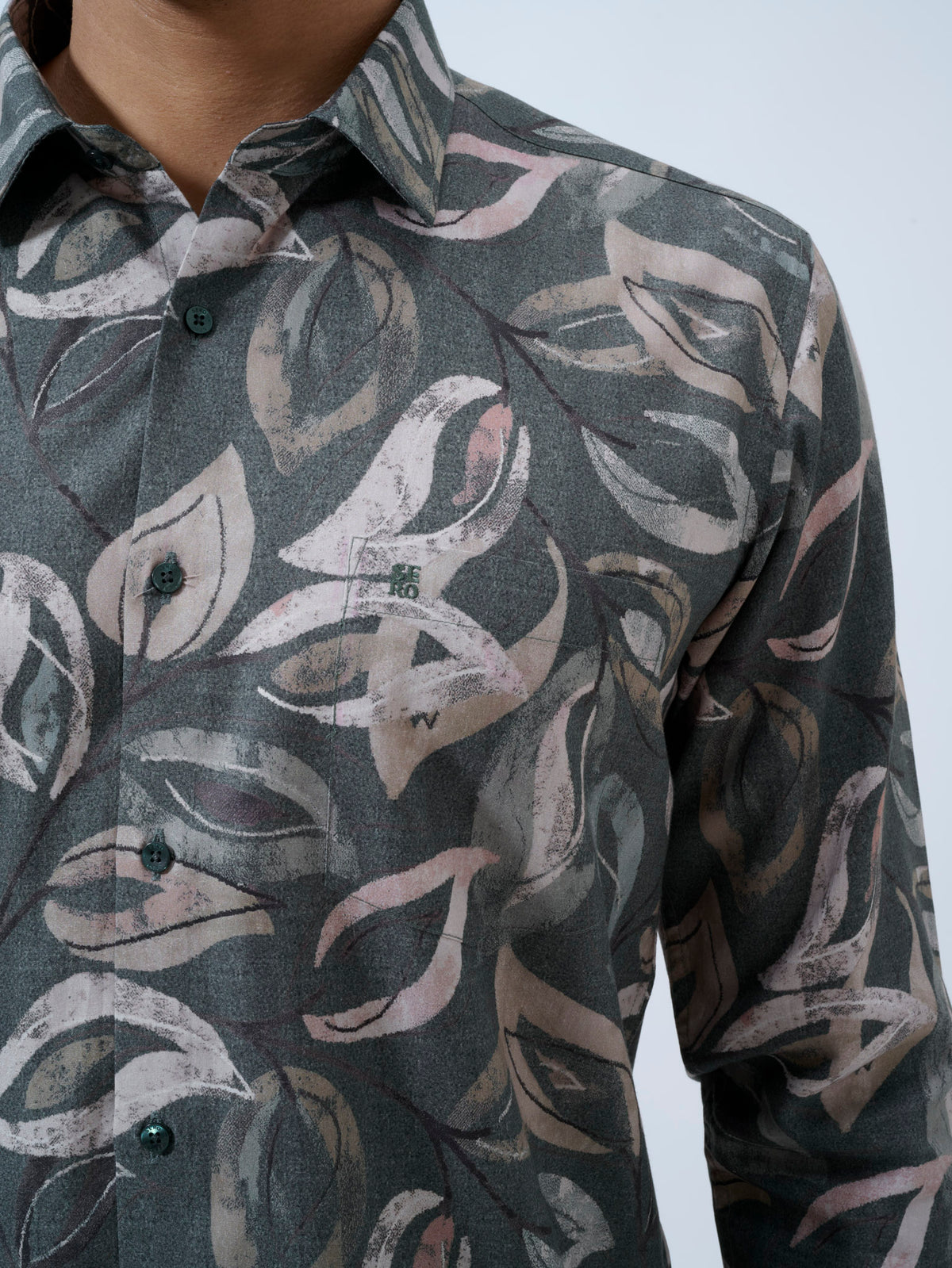 Castlerock Leaf Print Shirt