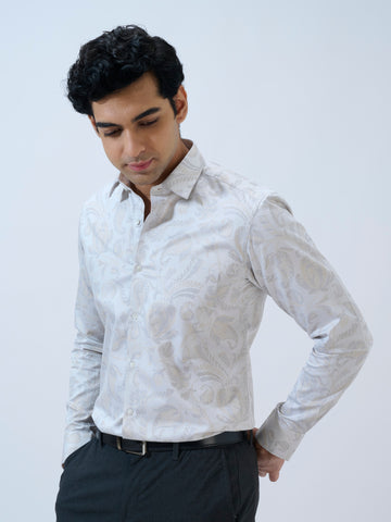 Ivory Jacquard Shirt