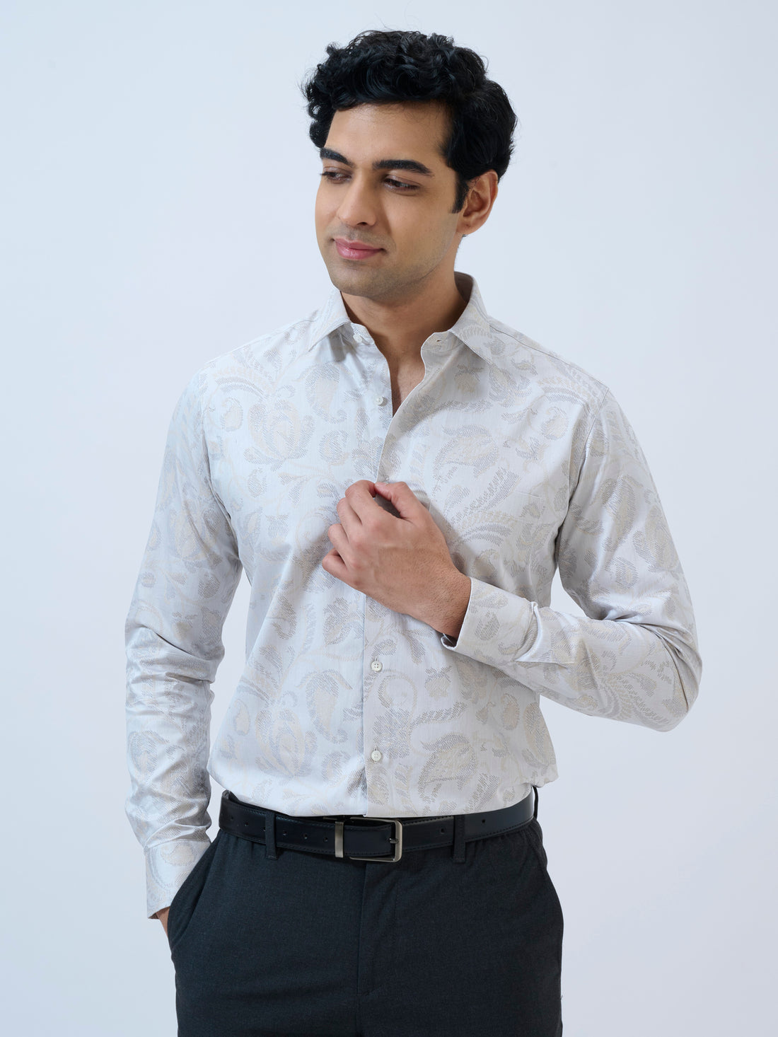 Ivory Jacquard Shirt