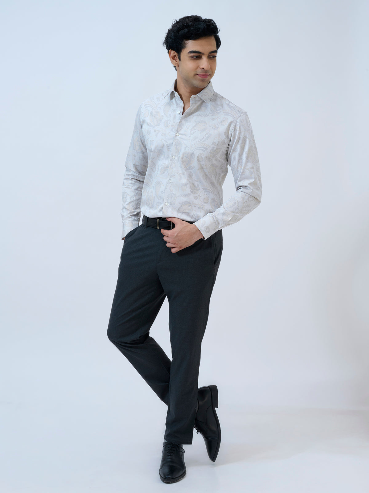 Ivory Jacquard Shirt