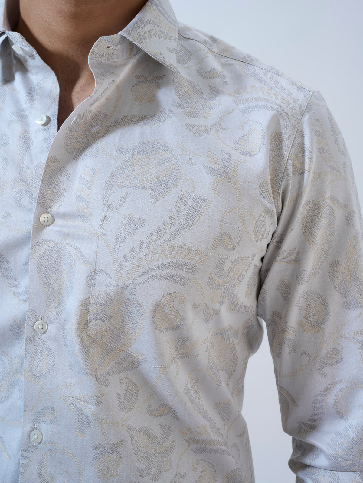 Ivory Jacquard Shirt