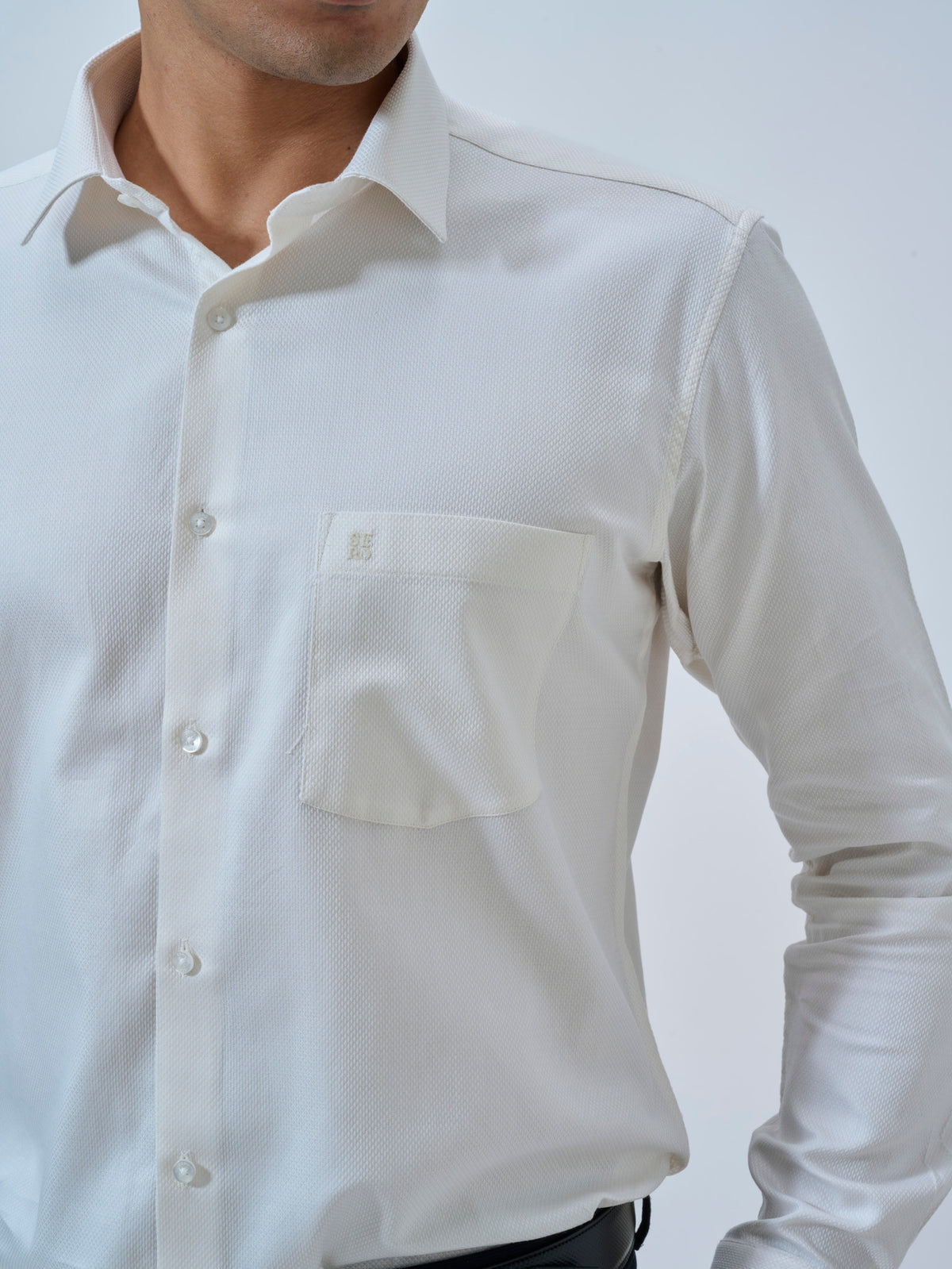 Coconut Milk Dobby Shirt