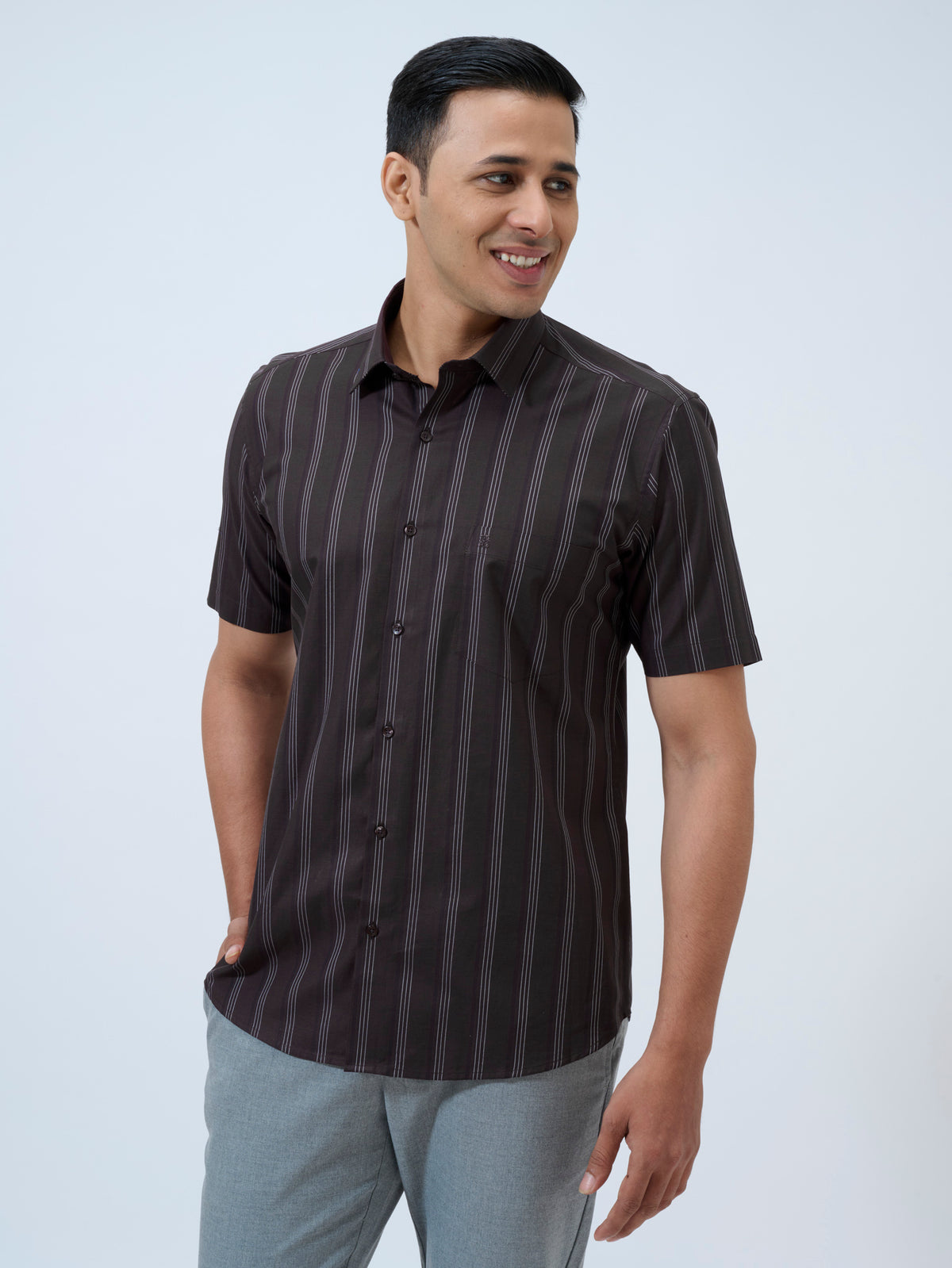 Deep Burgundy Half Sleeve Shirt