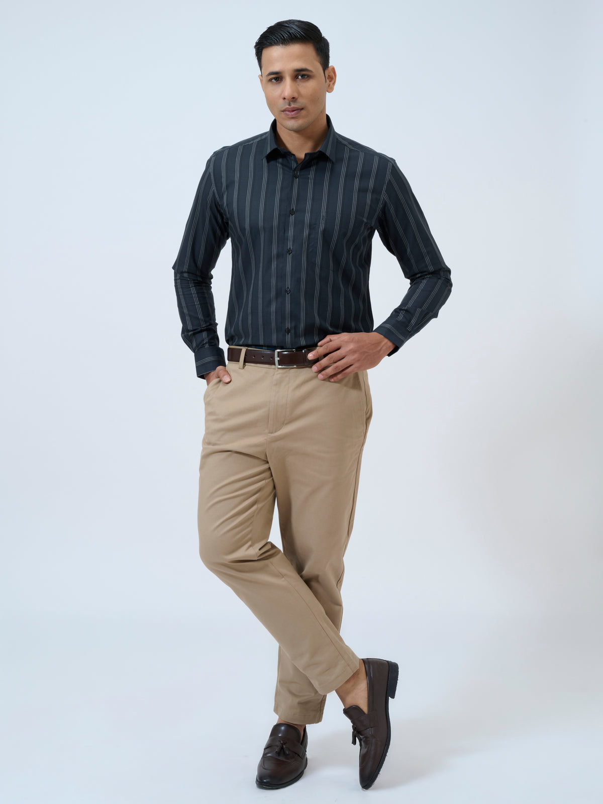Mystic Navy Striped Shirt