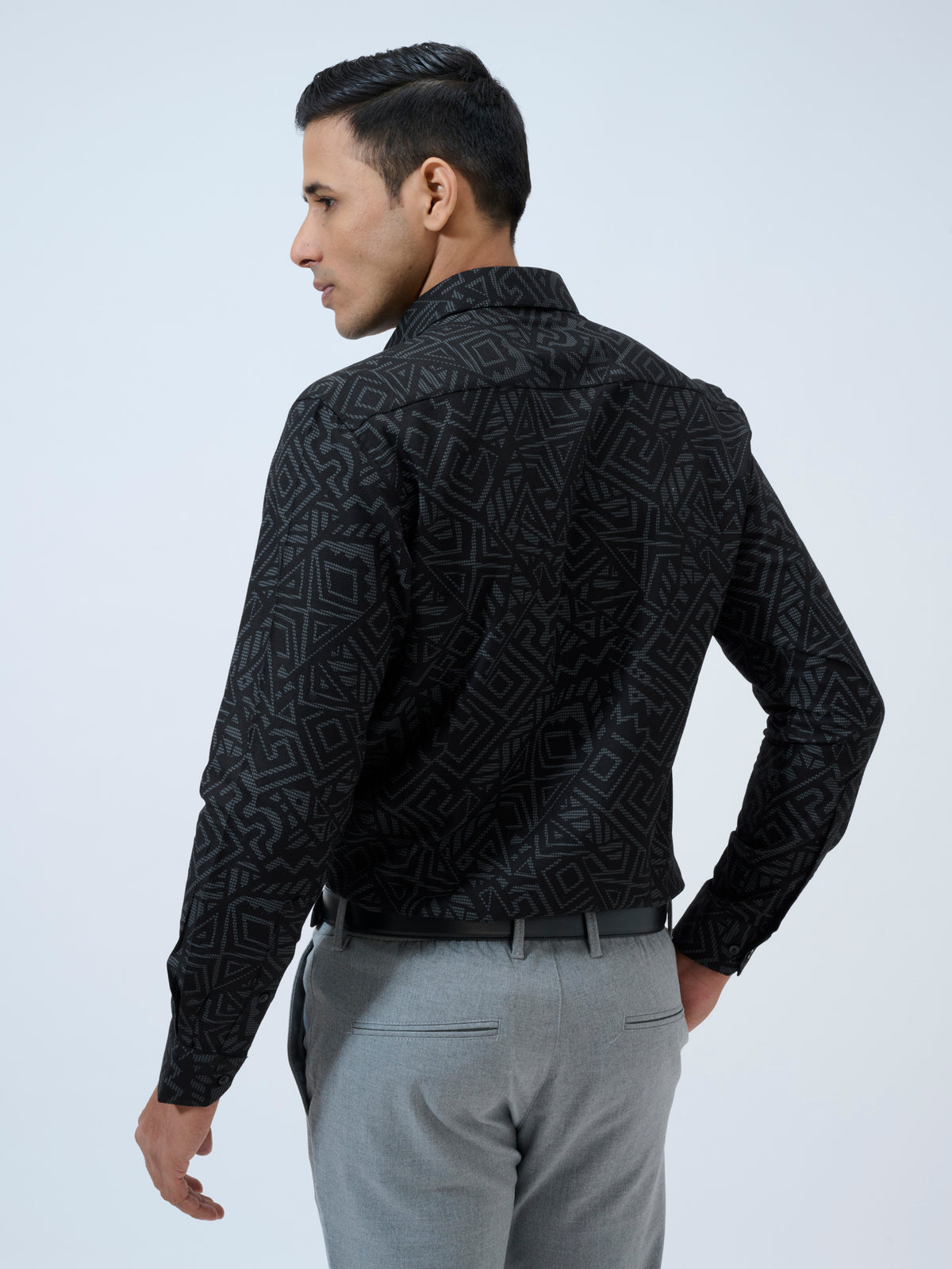 Caviar Black Geometric Shirt