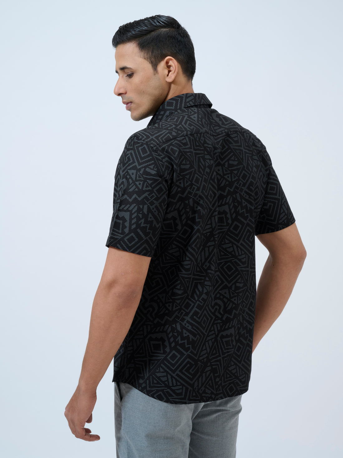 Caviar Black Half Sleeve Shirt