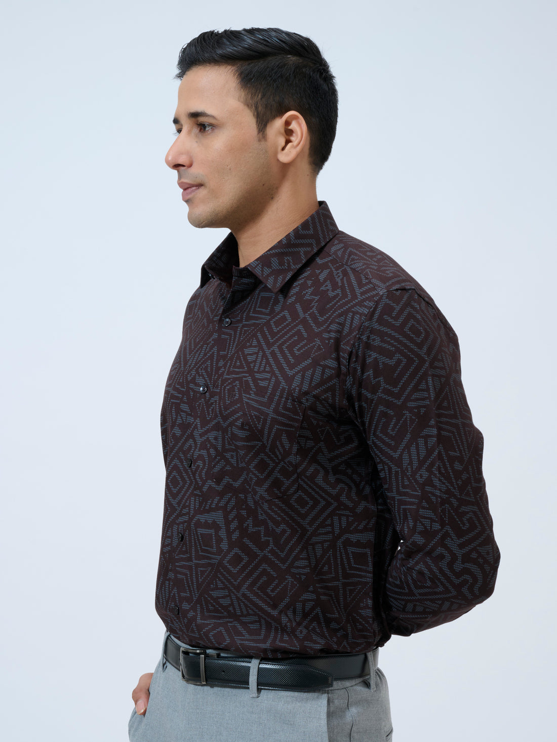Espresso Geometric Shirt