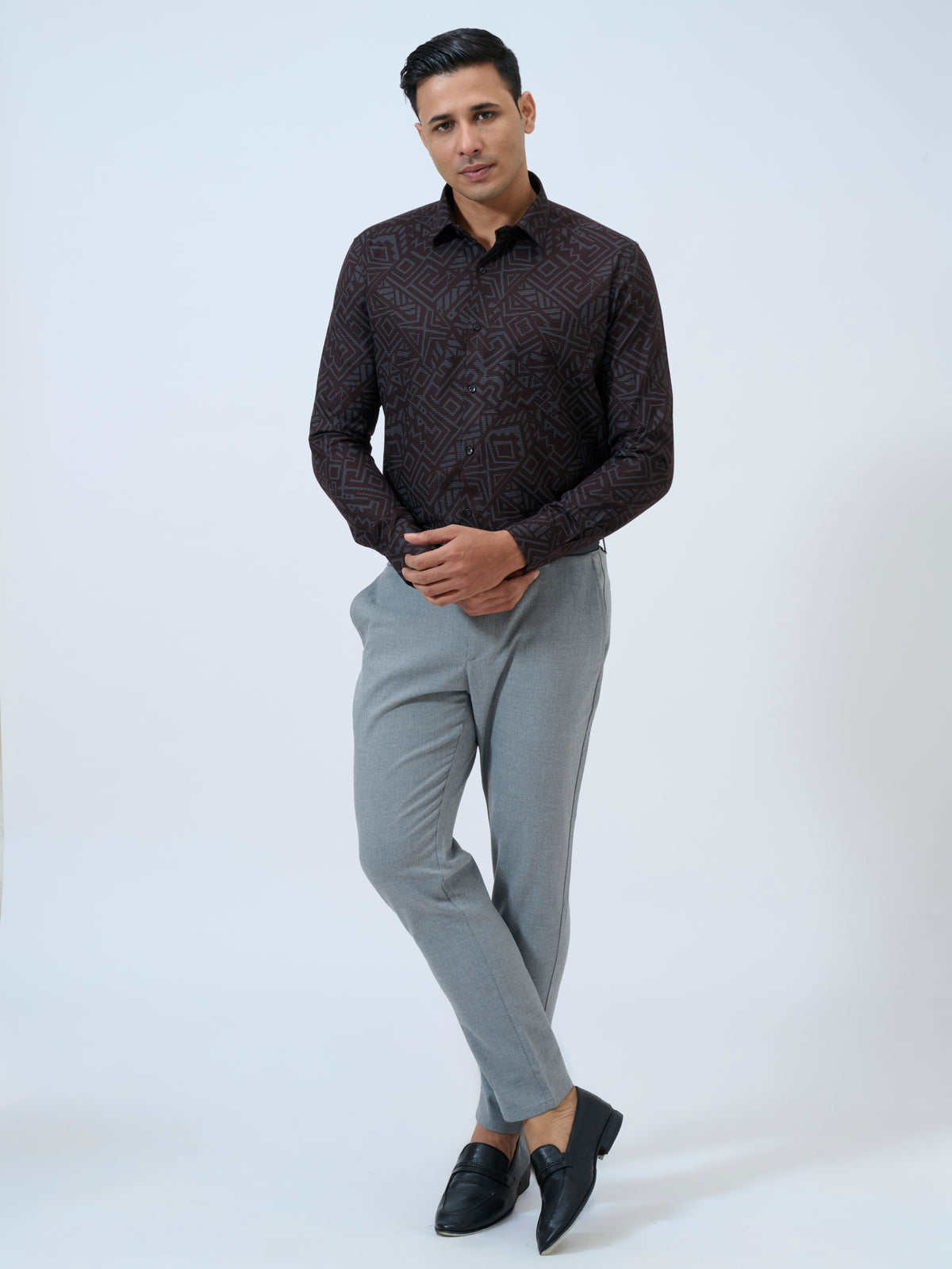 Espresso Geometric Shirt