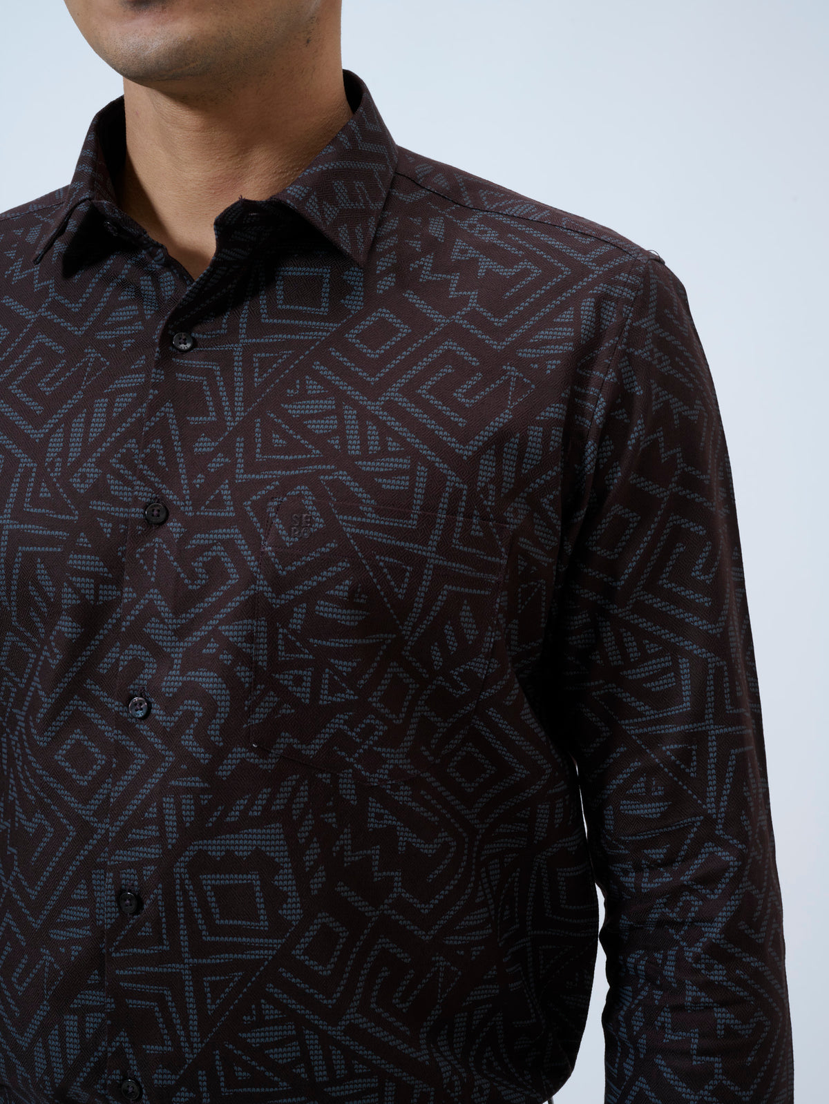 Espresso Geometric Shirt