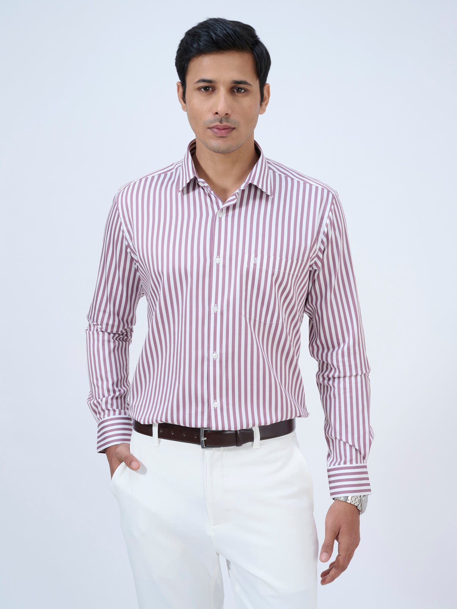 Prussian Plum Striped Shirt