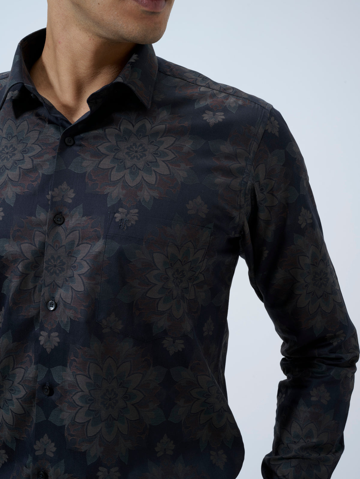 Black Iris Jacquard Shirt