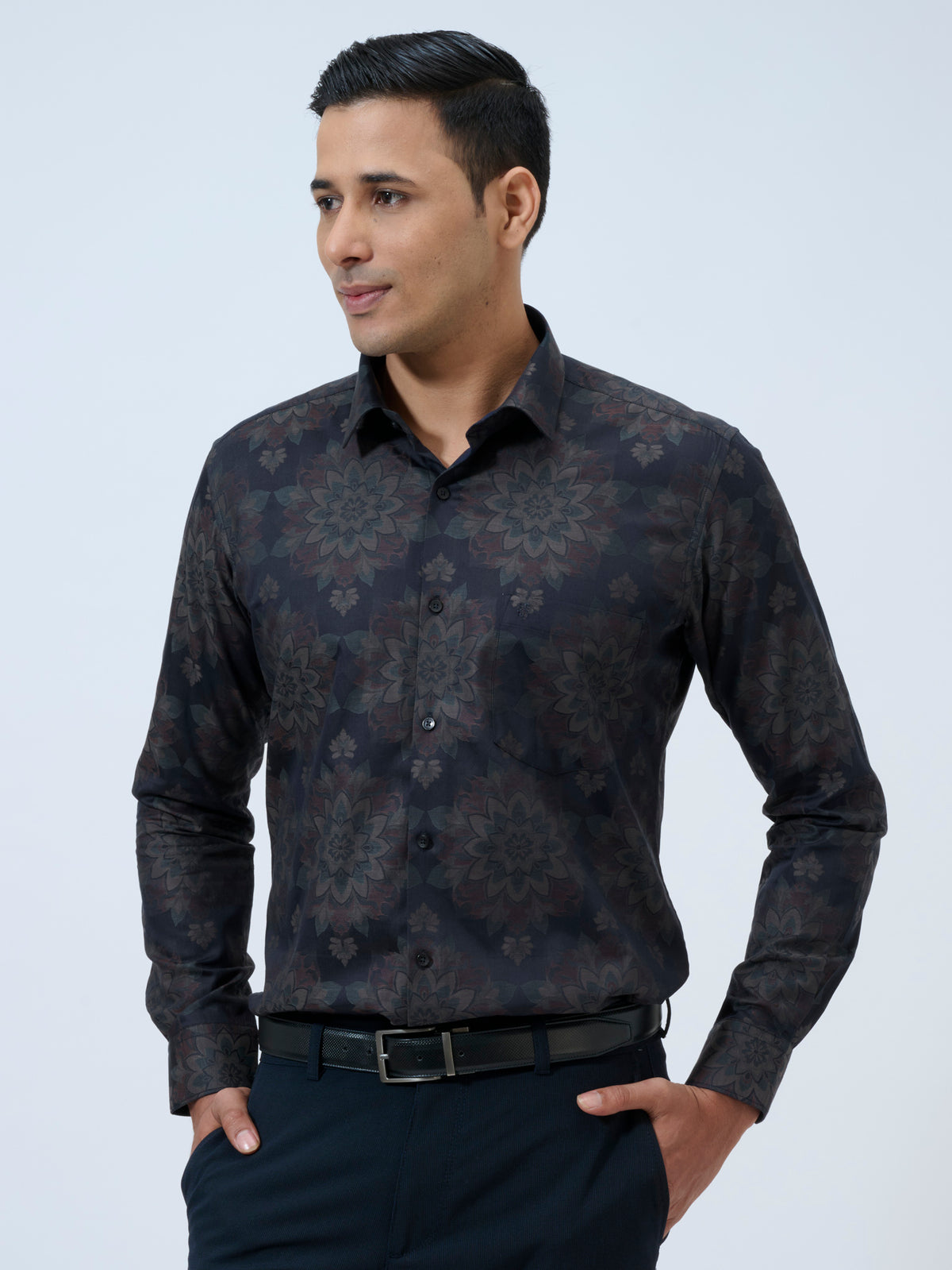 Black Iris Jacquard Shirt