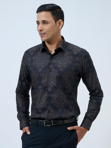 Black Iris Jacquard Shirt