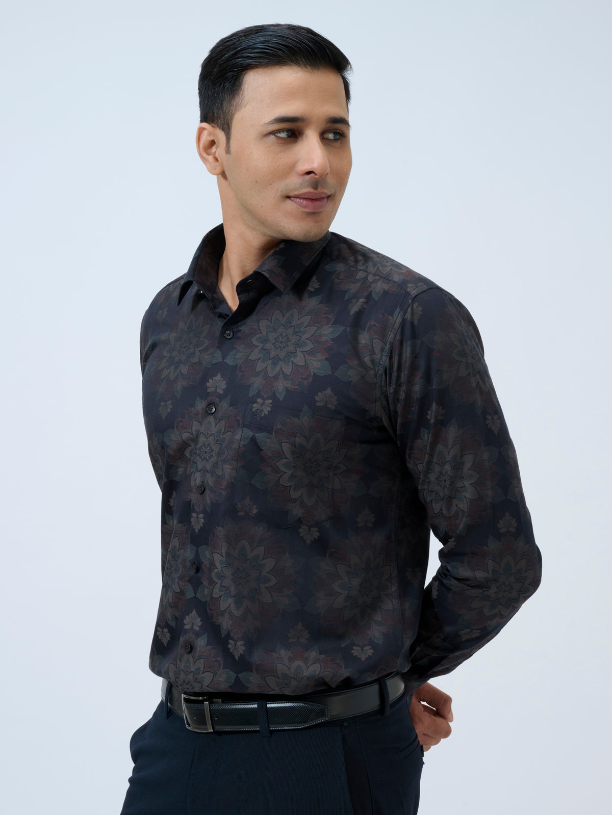 Black Iris Jacquard Shirt