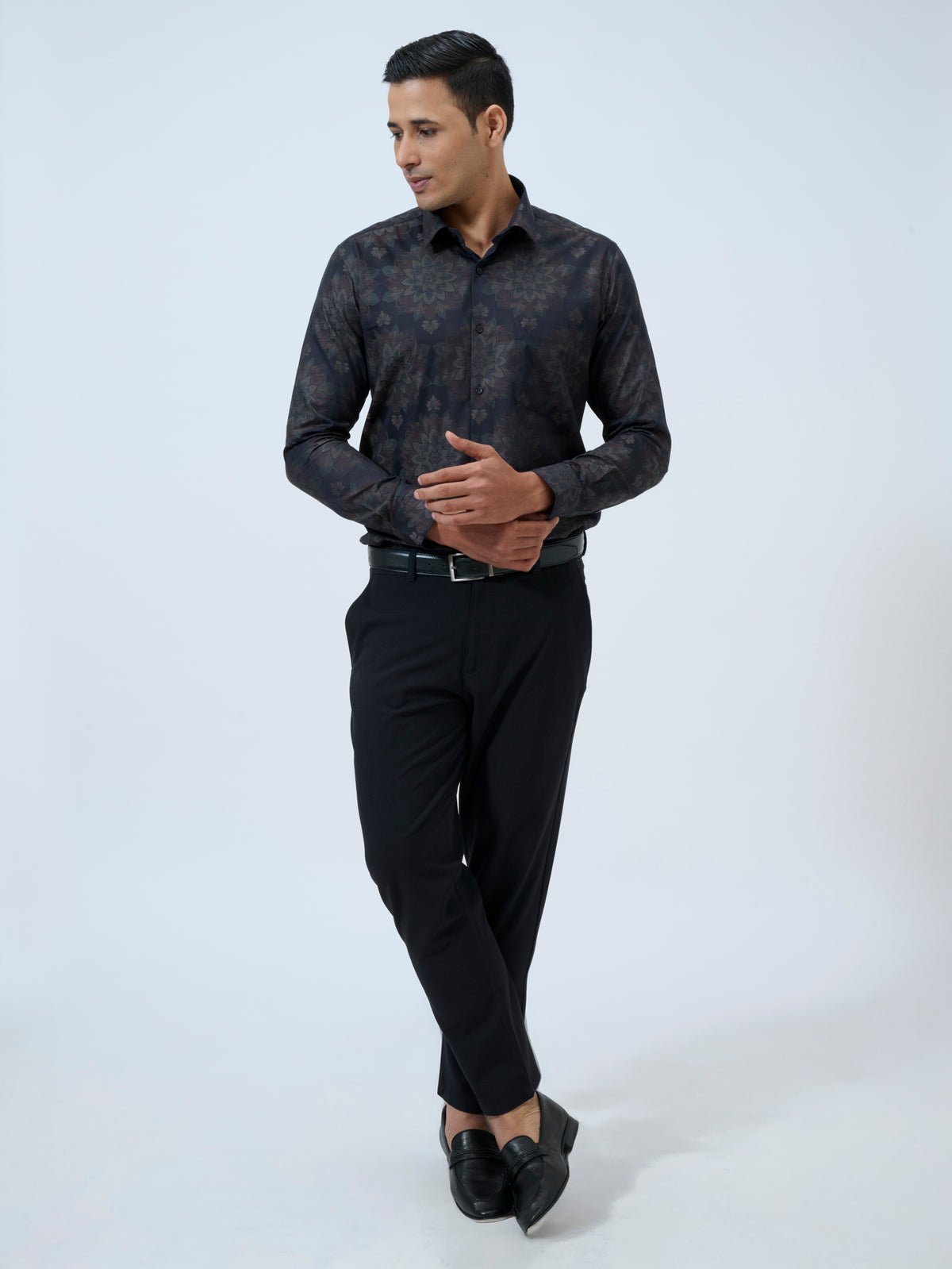 Black Iris Jacquard Shirt
