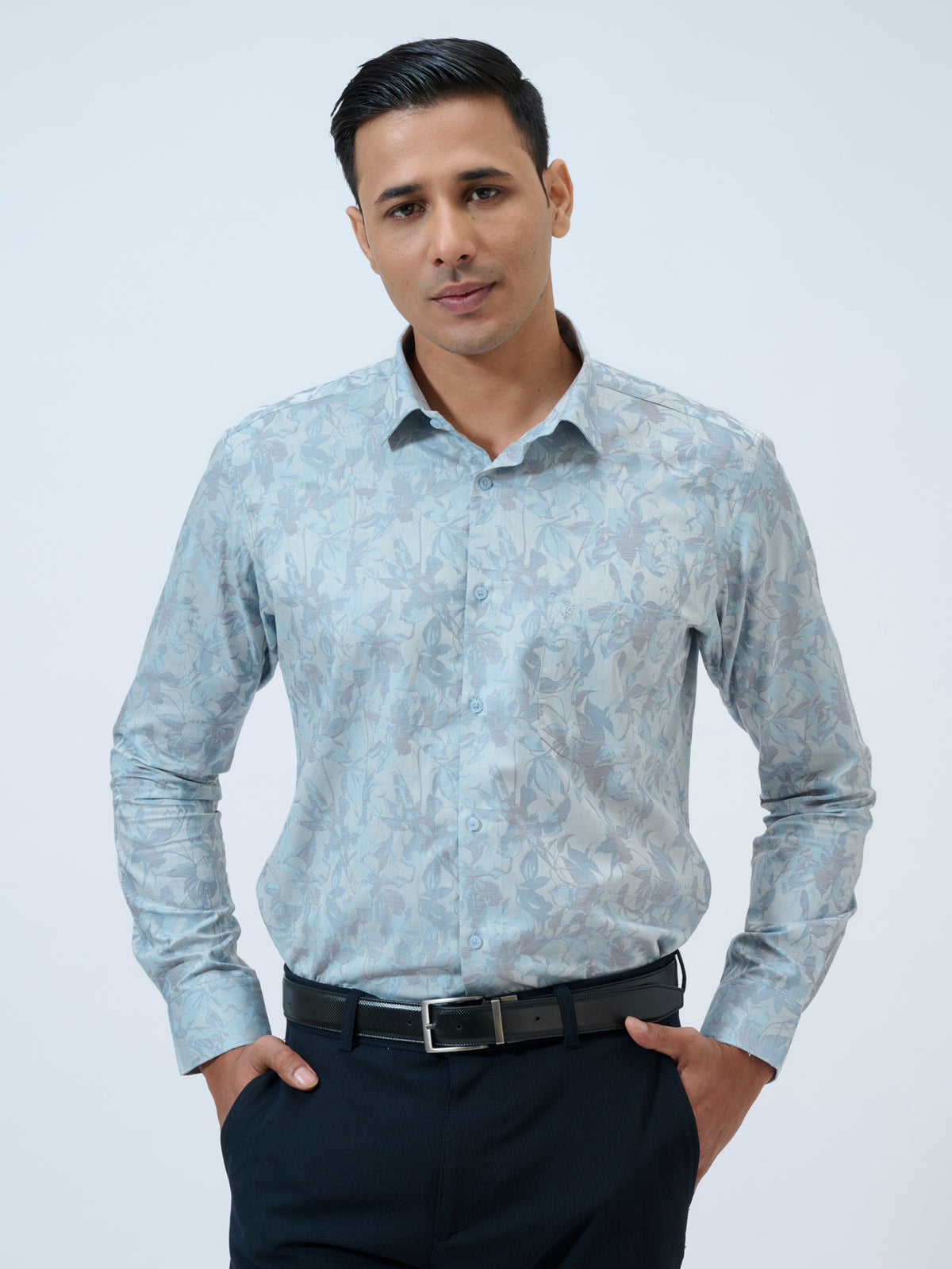 Pearled Ivory Jacquard Shirt