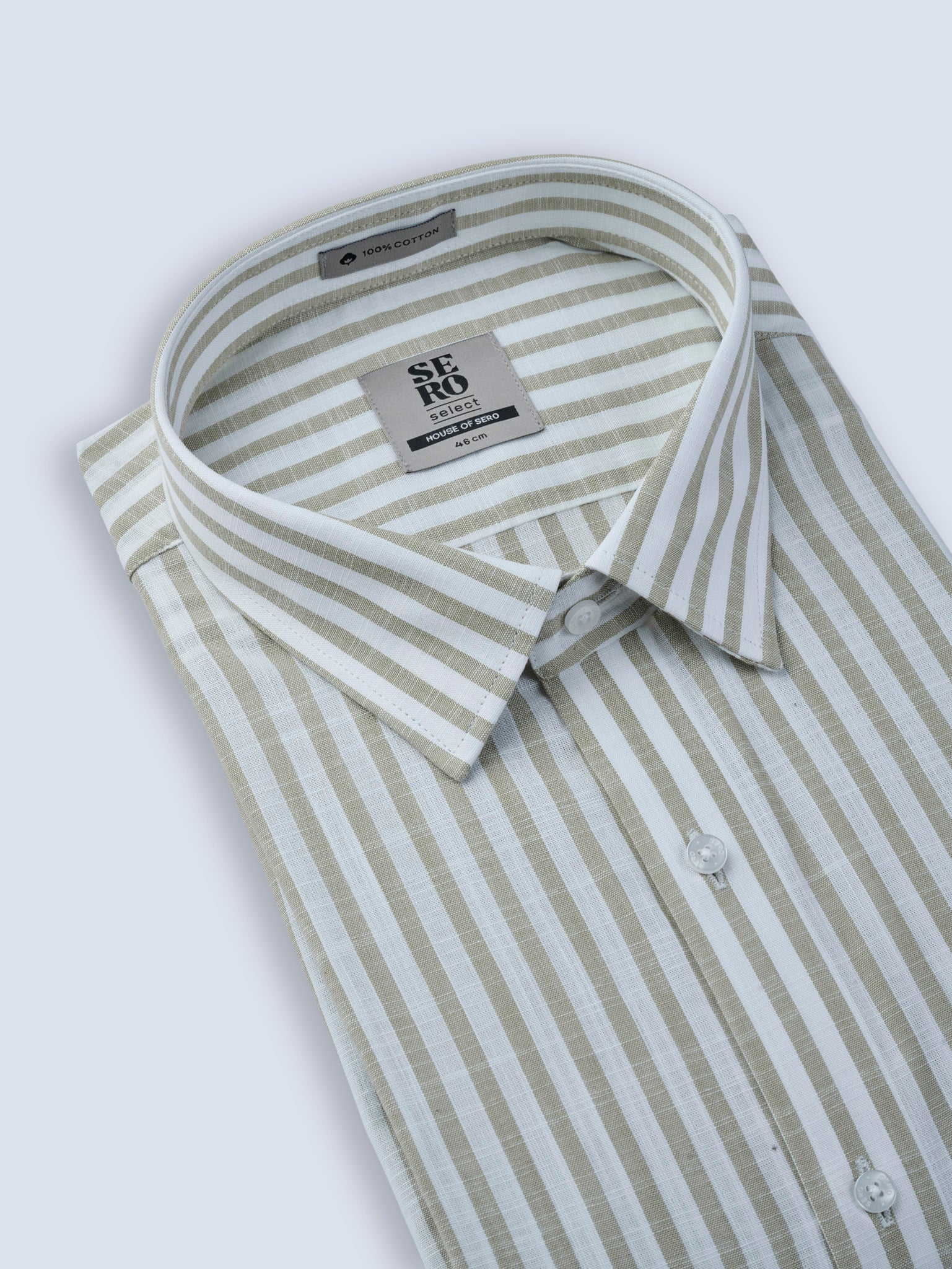 Grayish Olive Stripe Shirt