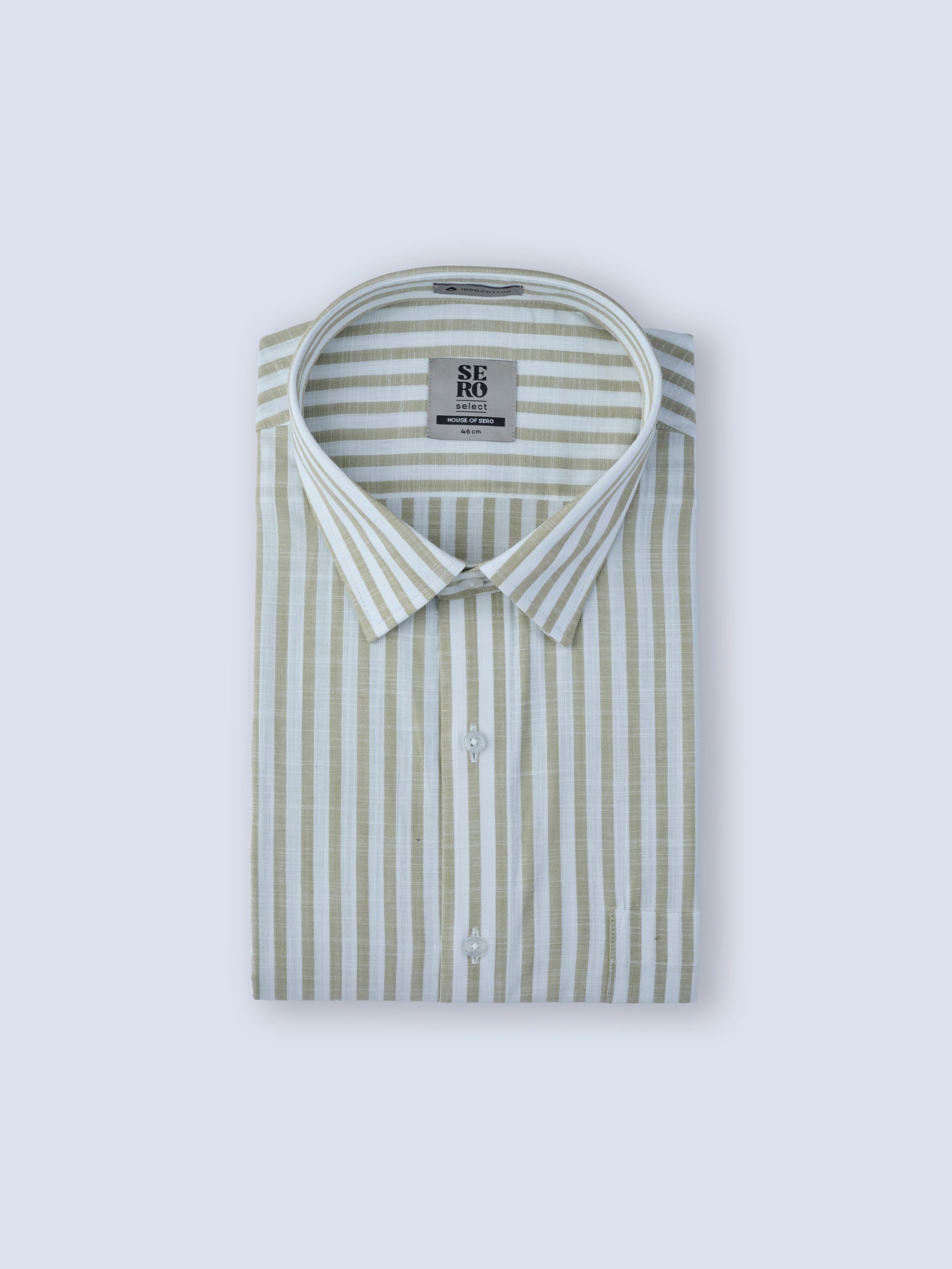 Grayish Olive Stripe Shirt