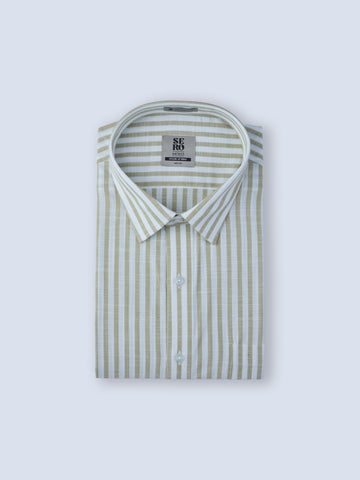 Grayish Olive Stripe Shirt