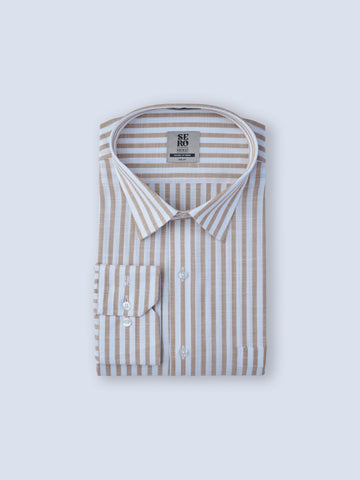 Tobacco Brown Stripe Shirt