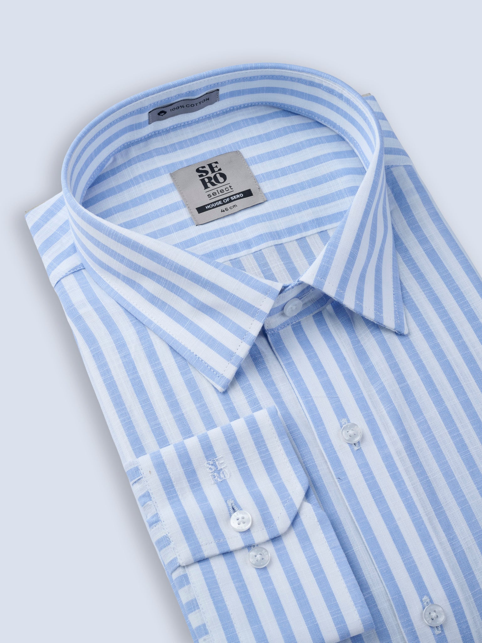 Serenity Blue Stripe Shirt