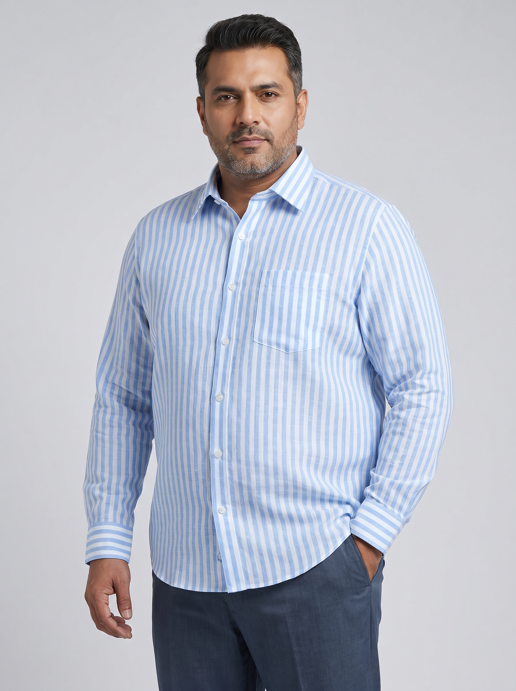Serenity Blue Stripe Shirt
