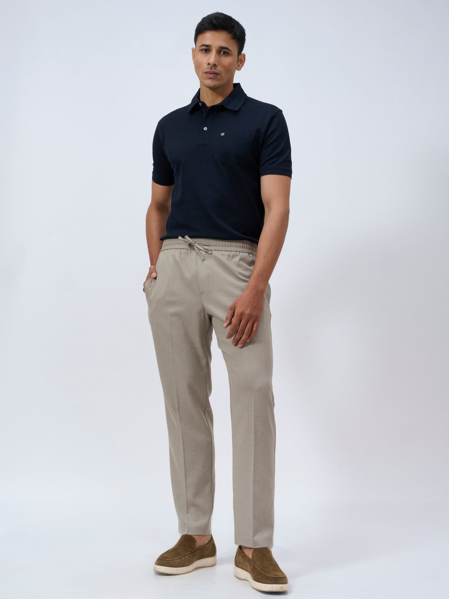 Midnight Blue Mercerised Polo