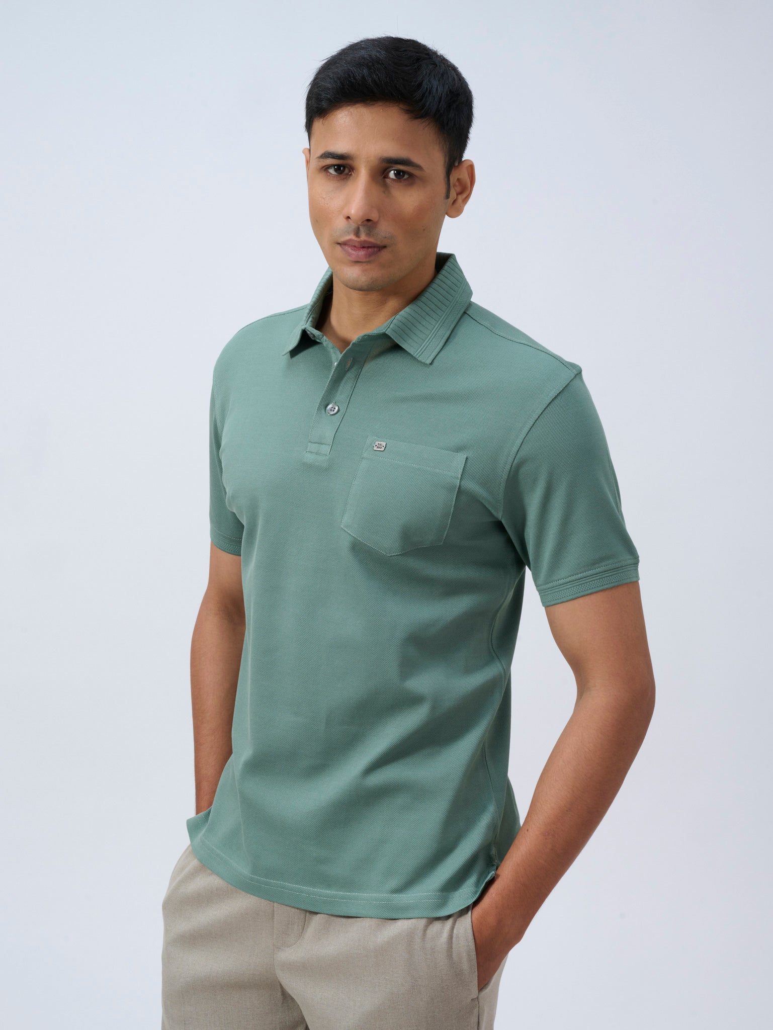 Spanish Green Mercerised Polo